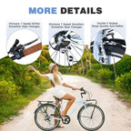 Okak 26IN Biciclette Cruiser Vintage con Cavalletto in Metallo, Bici da Pendolare per Adulti con Telaio in Metallo e Carter Catena, Bicicletta per Pendolarismo, Viaggio