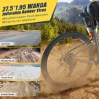Okak Bicicletta da montagna 27,5 pollici, 8 velocità, con sospensione anteriore, mountain bike per bambini con doppi freni a disco, bici con telaio in acciaio per bambini e adulti