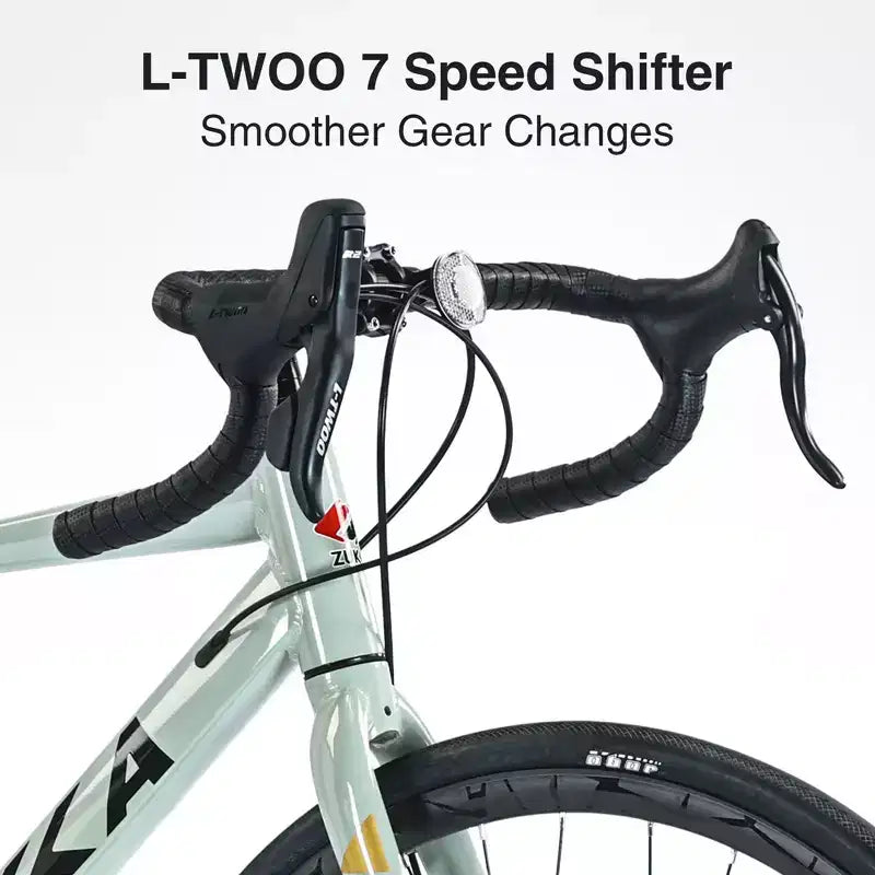Bici da Strada Okak 700C con Sistema a 7 Velocità, Bici per Adulti con Telaio e Cerchio in Lega di Alluminio, Bici con Freno a Disco per Uomini e Donne