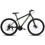 Okak Bicicletta da Montagna da 27" con Forcella Ammortizzata e Telaio in Alluminio, Bici da Dirt da 21 Velocità con Freno a Disco, Bici per Adulti per Uomini e Donne