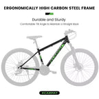 Okak Bicicletta da Montagna da 27" con Forcella Ammortizzata e Telaio in Alluminio, Bici da Dirt da 21 Velocità con Freno a Disco, Bici per Adulti per Uomini e Donne
