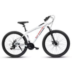 Okak Bicicletta da Montagna da 27" con Forcella Ammortizzata e Telaio in Alluminio, Bici da Dirt da 21 Velocità con Freno a Disco, Bici per Adulti per Uomini e Donne