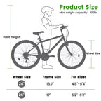 Okak Bici da Montagna con Telaio in Acciaio al Carbonio da 24 Pollici, Bici per Bambini a 21 Velocità con Doppio Freno a V e Sella Ergonomica, Bicicletta per Pendolarismo e Viaggi