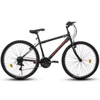 Okak Bici da Montagna con Telaio in Acciaio al Carbonio da 24 Pollici, Bici per Bambini a 21 Velocità con Doppio Freno a V e Sella Ergonomica, Bicicletta per Pendolarismo e Viaggi