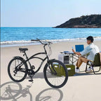 Okak 26IN Beach Cruiser Bike with 7 Speed System, Mens Bike with Front and Rear V brakes, Metal Frame Bicycle for Teens and Adults