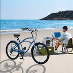 Okak 26IN Beach Cruiser Bike with 7 Speed System, Mens Bike with Front and Rear V brakes, Metal Frame Bicycle for Teens and Adults
