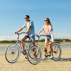 Okak 26IN Biciclette Cruiser a velocità singola con telaio in acciaio, bicicletta per adulti con ruote larghe e freno a contropedale posteriore, bicicletta per uomini e donne