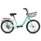 Bicicletta per bambini Okak 20IN con telaio leggero in acciaio, bici da crociera per bambini con freno a contropedale e freno a V, mini bici con paracatena e portapacchi posteriore