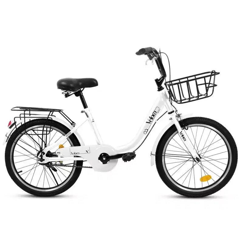Bicicletta per bambini Okak 20IN con telaio leggero in acciaio, bici da crociera per bambini con freno a contropedale e freno a V, mini bici con paracatena e portapacchi posteriore