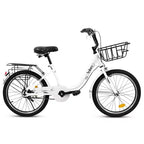Bicicletta per bambini Okak 20IN con telaio leggero in acciaio, bici da crociera per bambini con freno a contropedale e freno a V, mini bici con paracatena e portapacchi posteriore
