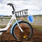 Bicicletta per bambini Okak 20IN con telaio leggero in acciaio, bici da crociera per bambini con freno a contropedale e freno a V, mini bici con paracatena e portapacchi posteriore