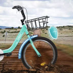 Bicicletta per bambini Okak 20IN con telaio leggero in acciaio, bici da crociera per bambini con freno a contropedale e freno a V, mini bici con paracatena e portapacchi posteriore