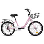 Bicicletta per bambini Okak 20IN con telaio leggero in acciaio, bici da crociera per bambini con freno a contropedale e freno a V, mini bici con paracatena e portapacchi posteriore