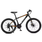 Okak Mountain Bike 26 pollici con 21 velocità e freni a disco meccanici, bici da adulto con telaio in acciaio ad alto tenore di carbonio, bici da cross per bambini e adulti