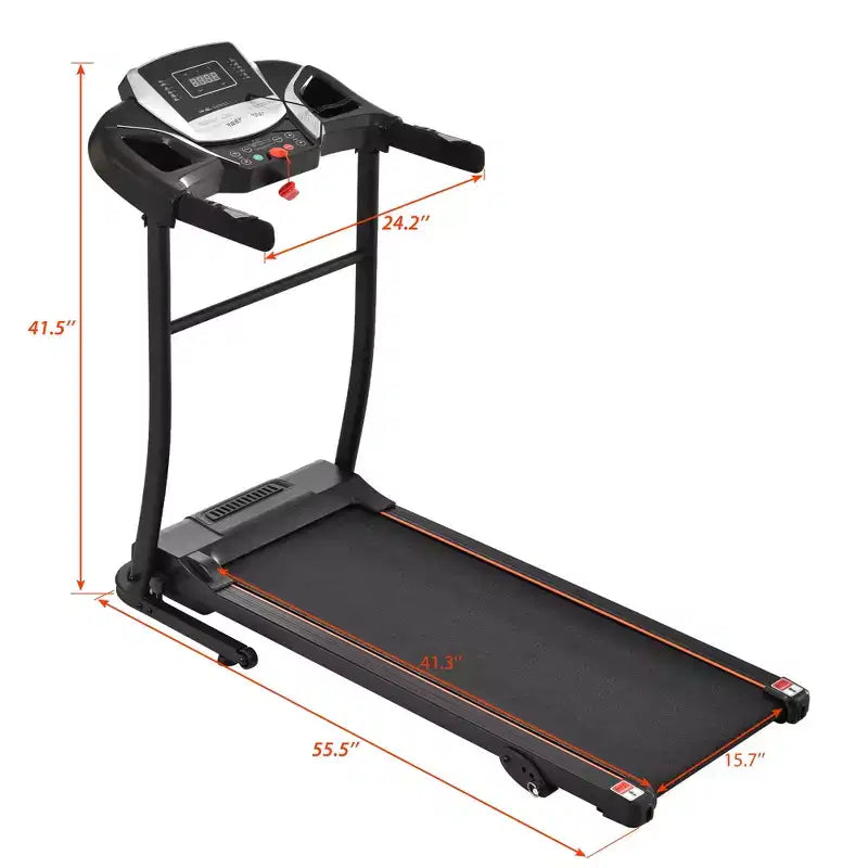 Tapis Roulant Pieghevole per Casa con Inclinazione e Sensore di Frequenza Cardiaca, Motore Silenzioso da 2,5HP, Ricarica USB, Macchina da Corsa Portatile, Capacità 136 kg