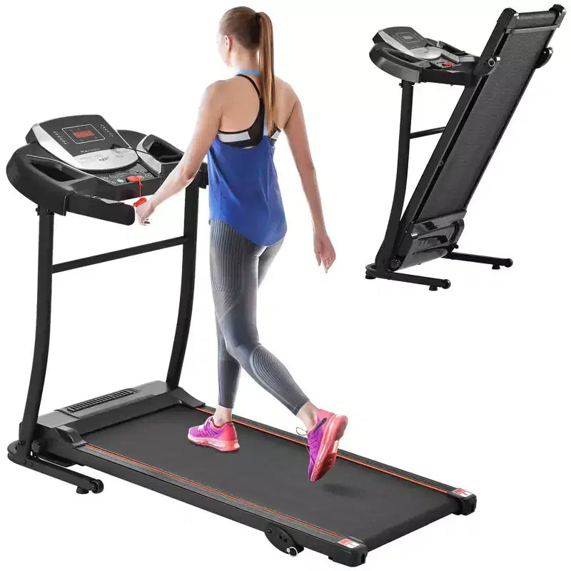Tapis Roulant Pieghevole per Casa con Inclinazione e Sensore di Frequenza Cardiaca, Motore Silenzioso da 2,5HP, Ricarica USB, Macchina da Corsa Portatile, Capacità 136 kg