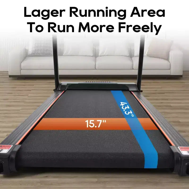 Tapis Roulant Pieghevole per Casa con Inclinazione e Sensore di Frequenza Cardiaca, Motore Silenzioso da 2,5HP, Ricarica USB, Macchina da Corsa Portatile, Capacità 136 kg