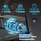 Tapis Roulant per Casa, Tapis Roulant Elettrico Pieghevole Portatile con Inclinazione Regolabile, Controllo APP, 64 Programmi, Capacità 136 kg, 12 km/h
