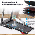 Tapis Roulant per Casa, Tapis Roulant Elettrico Pieghevole Portatile con Inclinazione Regolabile, Controllo APP, 64 Programmi, Capacità 136 kg, 12 km/h