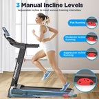 Tapis Roulant per Casa, Tapis Roulant Elettrico Pieghevole Portatile con Inclinazione Regolabile, Controllo APP, 64 Programmi, Capacità 136 kg, 12 km/h