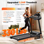 Tapis Roulant Pieghevole con Inclinazione, Tapis Roulant da Casa da 3,5 HP con Capacità di 150 kg, 71 Programmi