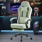 Sedia da ufficio ergonomica TUYOHW con sedile a molle insacchettate, sedia da gaming con capacità di 136 kg, con cuscino lombare regolabile e poggiapiedi per adulti e studenti