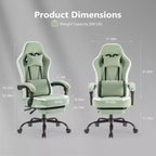 Sedia da ufficio ergonomica TUYOHW con sedile a molle insacchettate, sedia da gaming con capacità di 136 kg, con cuscino lombare regolabile e poggiapiedi per adulti e studenti
