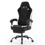 Sedia da ufficio ergonomica TUYOHW con sedile a molle insacchettate, sedia da gaming con capacità di 136 kg, con cuscino lombare regolabile e poggiapiedi per adulti e studenti