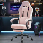 Sedia da ufficio ergonomica TUYOHW con sedile a molle insacchettate, sedia da gaming con capacità di 136 kg, con cuscino lombare regolabile e poggiapiedi per adulti e studenti