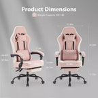 Sedia da ufficio ergonomica TUYOHW con sedile a molle insacchettate, sedia da gaming con capacità di 136 kg, con cuscino lombare regolabile e poggiapiedi per adulti e studenti