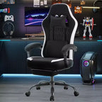 Sedia da ufficio ergonomica TUYOHW con sedile a molle insacchettate, sedia da gaming con capacità di 136 kg, con cuscino lombare regolabile e poggiapiedi per adulti e studenti