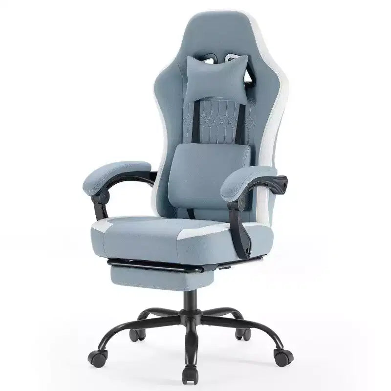 Sedia da ufficio ergonomica TUYOHW con sedile a molle insacchettate, sedia da gaming con capacità di 136 kg, con cuscino lombare regolabile e poggiapiedi per adulti e studenti