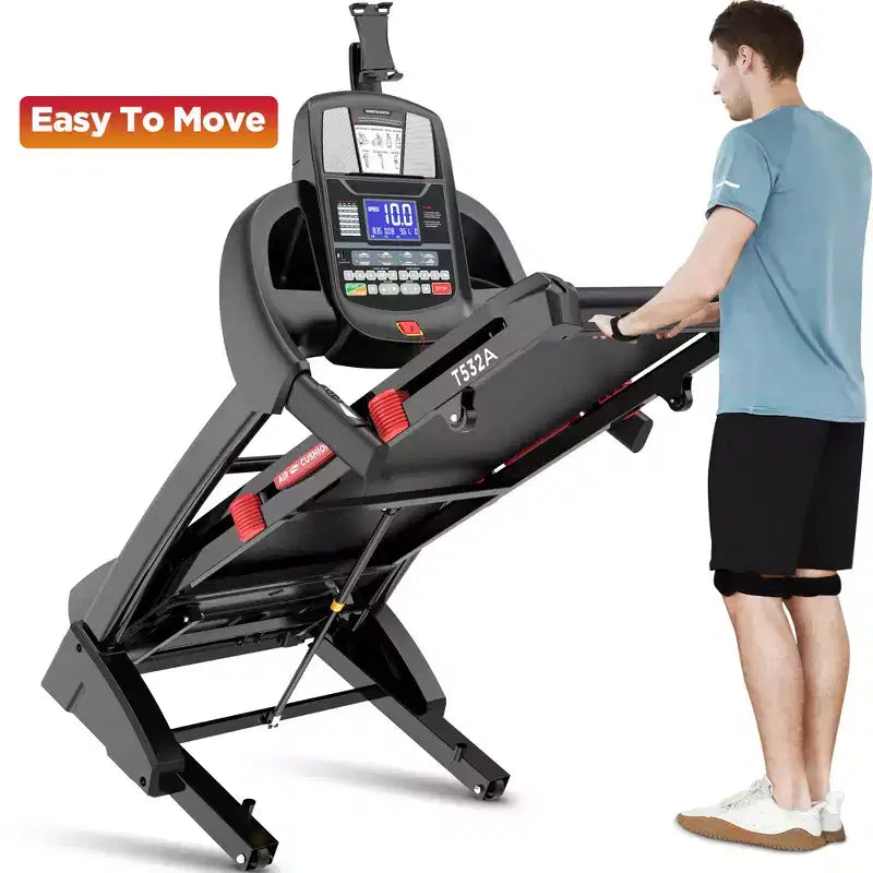Tapis Roulant Elettrico Pieghevole 4.5HP per Esercizi Domestici, Bassa Rumorosità, Inclinazione Automatica 20%, Capacità 136 kg, Bluetooth