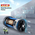 Tapis Roulant Elettrico Pieghevole 4.5HP per Esercizi Domestici, Bassa Rumorosità, Inclinazione Automatica 20%, Capacità 136 kg, Bluetooth