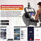 Tapis Roulant Pieghevole per Casa con Inclinazione Automatica 20%, Motore Silenzioso da 5HP, 180 kg, Macchina Compatta per Camminare e Correre con Controllo Tramite App, 71 Programmi e Bluetooth
