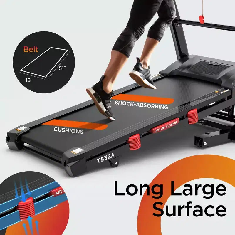 Tapis roulant pieghevole da 4,5 HP con app remota, 136 kg, macchina da corsa per ufficio domestico