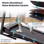 Portable Folding Treadmills Clearance, 2.75 HP Foldable Compact Treadmill for Home Office, Walking Running Treadmill with LED Display for Exercise