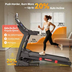 Tapis Roulant Inclinabile al 20% per Casa, Tapis Roulant Pieghevole con Capacità di 180 kg, Macchina da Corsa da 5.0 HP, Nastro Largo 46 cm
