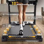 Tapis Roulant Inclinabile al 20% per Casa, Tapis Roulant Pieghevole con Capacità di 180 kg, Macchina da Corsa da 5.0 HP, Nastro Largo 46 cm