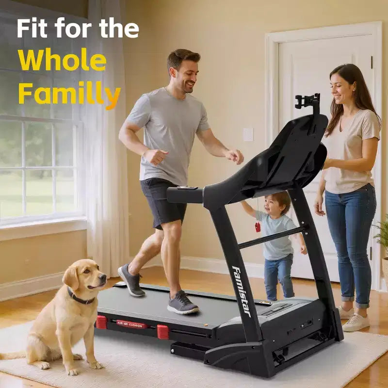 Tapis Roulant Inclinabile al 20% per Casa, Tapis Roulant Pieghevole con Capacità di 180 kg, Macchina da Corsa da 5.0 HP, Nastro Largo 46 cm