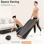 Tapis Roulant da Camminata da Casa Sotto la Scrivania con Inclinazione dell'8%, Design Compatto e Portatile per Piccoli Spazi, Motore Silenzioso per Uso Domestico e in Ufficio