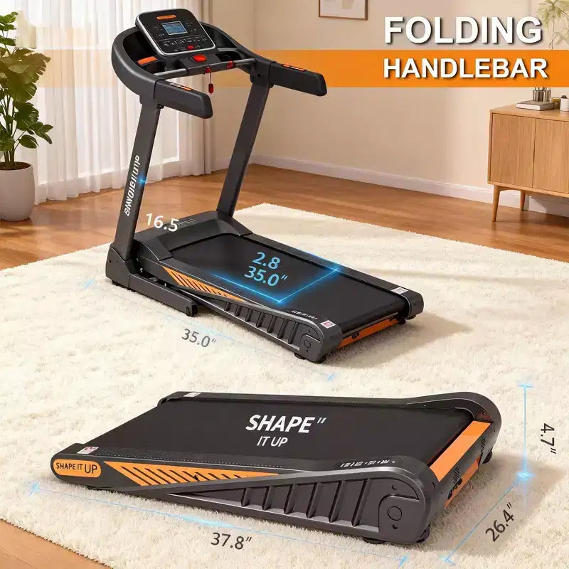 Tapis Roulant da Camminata da Casa Sotto la Scrivania con Inclinazione dell'8%, Design Compatto e Portatile per Piccoli Spazi, Motore Silenzioso per Uso Domestico e in Ufficio