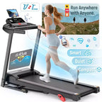 3.5 HP Portable Treadmill - Compact, Bluetooth, App Control & 71 Programs, 3 Level Incline for Jogging & Running at Home/Office