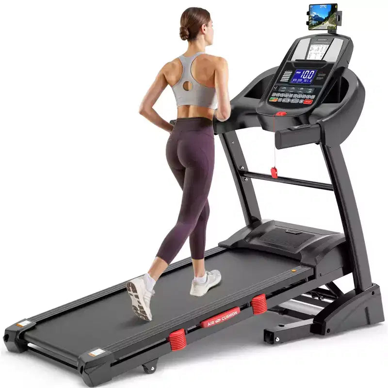 Foldable Treadmill with Auto Incline, 300LB Capacity, 5HP&12MPH Speed, Smart APP Control, 64+3+3+1 Programs, Equipment for Running Walking Jogging