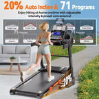 Tapis roulant pieghevole Famistar 5.1HP per la casa con inclinazione automatica del 20%, capacità di 136-181 kg, tapis roulant pieghevole portatile, controllo APP GRATUITO, velocità 19 km/h