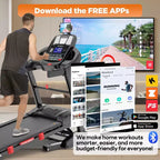 Tapis roulant pieghevole Famistar 5.1HP per la casa con inclinazione automatica del 20%, capacità di 136-181 kg, tapis roulant pieghevole portatile, controllo APP GRATUITO, velocità 19 km/h