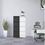 VIYET 52H 4-Drawer White Metal Vertical File Cabinet with Lock, Steel Filing Cabinet for Home Office, Fits A4/Legal/Letter