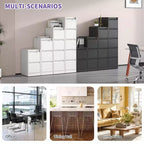 VIYET 52H 4-Drawer White Metal Vertical File Cabinet with Lock, Steel Filing Cabinet for Home Office, Fits A4/Legal/Letter