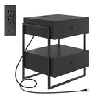 Boyd Sleep Pesaro Modern Nightstand with Charging Station, End Table with USB Ports and Outlets