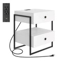 Boyd Sleep Pesaro Modern Nightstand with Charging Station, End Table with USB Ports and Outlets